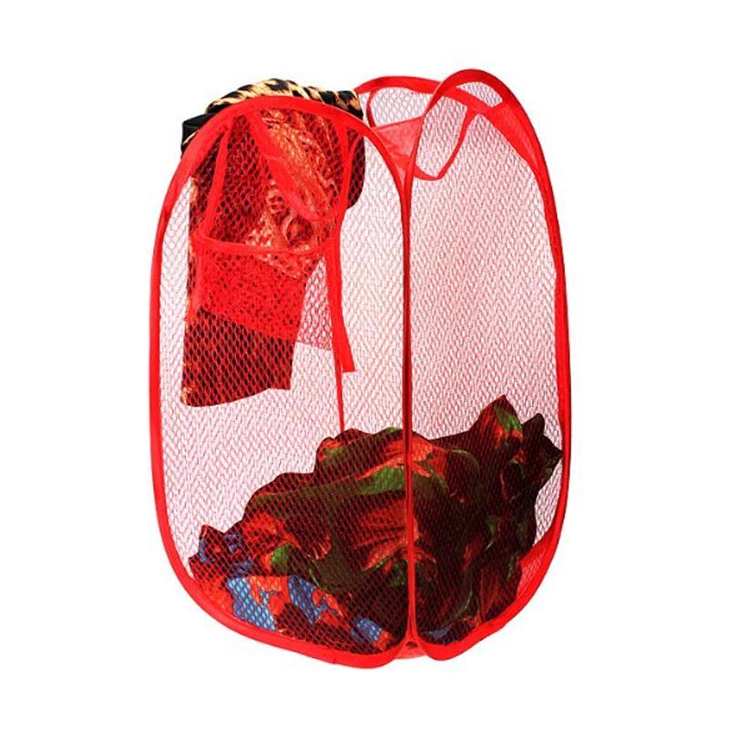 0248 Laundry Hamper Mesh Fabric For Ventilation Foldable Storage Pop Up Clothes Basket - SkyShopy 0248 Laundry Hamper Mesh Fabric For Ventilation Foldable Storage Pop Up Clothes Basket - SkyShopy